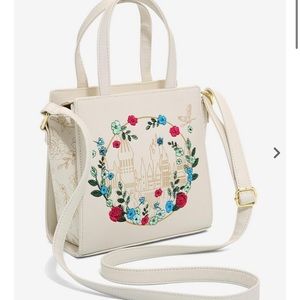 Loungefly Harry Potter purse satchel cream embroidered bag